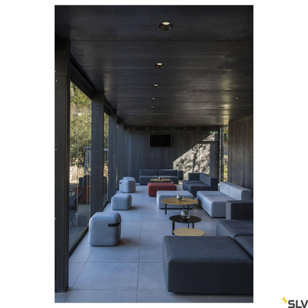 HORN-T, lampa wpuszczana, QPAR111, okrągła, kolor czarny, maks. 75 W (113170) - SLV