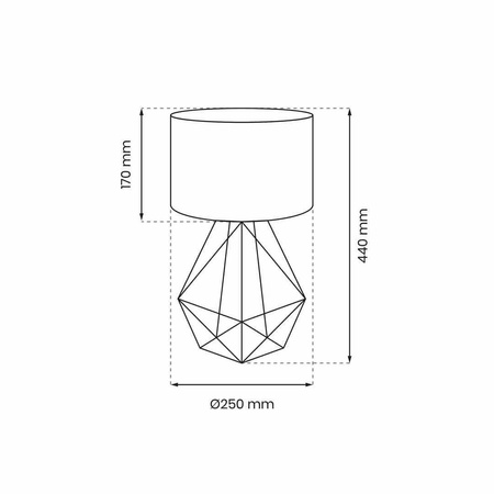Lampka nocna BASKET WHITE 1xE27 (MLP7193) - Milagro