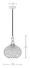 PENDANT LIGHT 1XE27 GLASS SMOKE GRAY (1985 Zambelis) - Zambelis