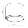 MORIS WHITE LAMPA SUFITOWA 1 PŁ (3364) - TK Lighting