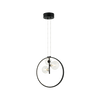 PENDANT LED LIGHT 20W +3XG9 METAL GLASS BLACK (22064 Zambelis) - Zambelis