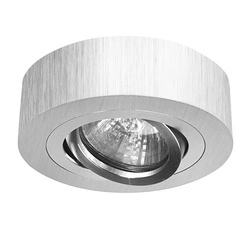 Półtuba srebrna oprawa halogenowa GU10 - Syntron