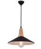 PENDANT LIGHT 1XE27 BLACK-WOOD (180085 Zambelis) - Zambelis