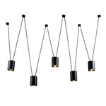 Lampa wisząca VIWIN 5 - Czarna (5000 mm)   (9023) - Dohar