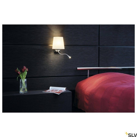 COUPA FLEX, lampa ścienna, QT14, 3000K, chrom, szkło satynowane, 43W (149452) - SLV