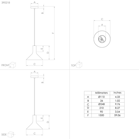 Lampa wisząca MORESCANA czarna (390218) - EGLO