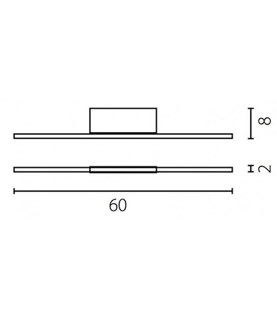 Kinkiet Listwa Led 60 kolor (67010) Ramko