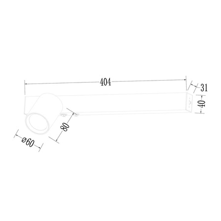 Kinkiet Magnet 9W+1xGU10 3000/4000K Biały Lewy (ML1129) - Milagro
