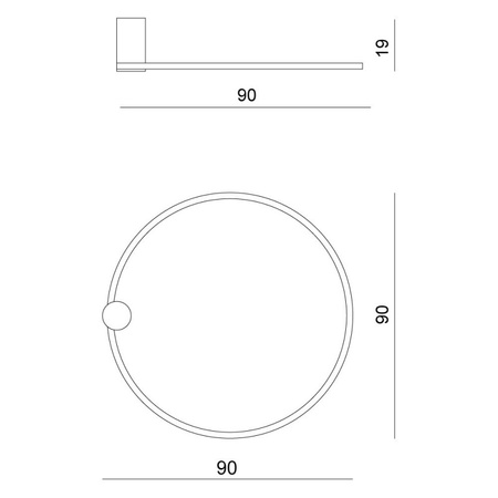 ECHO 110 Kinkiet ciemny złoty 4000K (66440) - Ramko