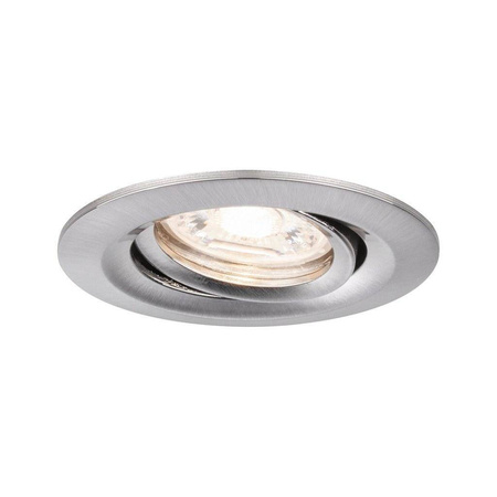 Oprawa wbudowana NovaPico Plus Coin Easy ściemniana ruchoma 1x3W 2700K 230V Żelazo Szczotkowane/Aluminium (PL92972) - PAULMANN