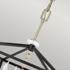 Lampa wisząca/ Półplafon Stinson - 4 źródła światła - Czarna/ Polerowany nikiel (QN-STINSON-4P-M-BK) - Quintiesse