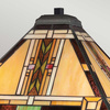 Lampa na stół w stylu Tiffany - Lampa stołowa Navajo Brązowy  (QZ-NAVAJO-TL-VB) - Elstead Lighting