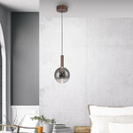 BOWL LAMPA WISZĄCA BRĄZOWA (2284-23) - Paul Neuhaus