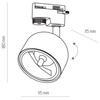 Oprawa na szynoprzewód TRACER BLACK GU10 AR111 (4494) - TK Lighting