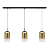 LINE LED LIGHT 3X12W 3000K GLASS BLACK-GOLD (23232 Zambelis) - Zambelis