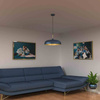 Lampa wisząca LINCOLN BLUE/GOLD 1xE27 45cm (MLP7901) - Milagro