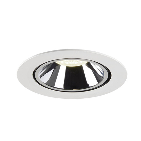 NUMINOS® GIMBLE XL, oprawa sufitowa wpuszczana biała/chromowana 4000 K 20° (1006076) - SLV
