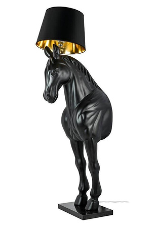 Lampa podłogowa KOŃ HORSE STAND M czarna - włókno szklane (JB001L) - King Home