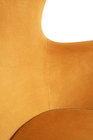 Fotel EGG SZEROKI VELVET musztardowy (KH0101009563) - King Home