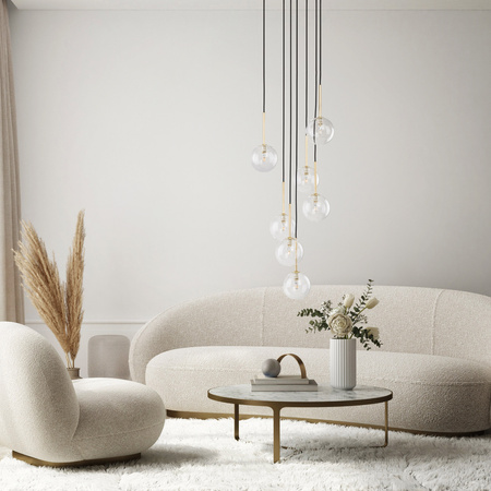  Lampa wisząca NILOS BLACK / GOLD 7 (5362) - TK Lighting