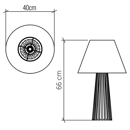 Lampa stołowa Slatted (QN-SLATTED-TL-TEAK) - Quintiesse