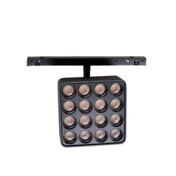 MAXLIGHT N0013N raster MICRO11 12W Czarny kwadrat 3000K On-Off