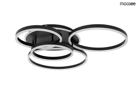 Plafon z pilotem i timerem RINGS 5    czarna (MSE1501100505) - Moosee