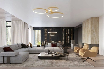 Lampa sufitowa RIO 55 złoty LED 3000K (TH.222) - Thoro Lighting