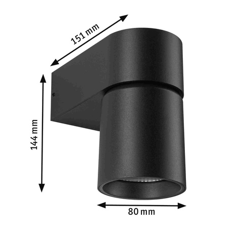 Oprawa elewacyjna KIMU LED 7.8W 500lm 3000K IP44 230V antracyt aluminium (PL94820) - PAULMANN