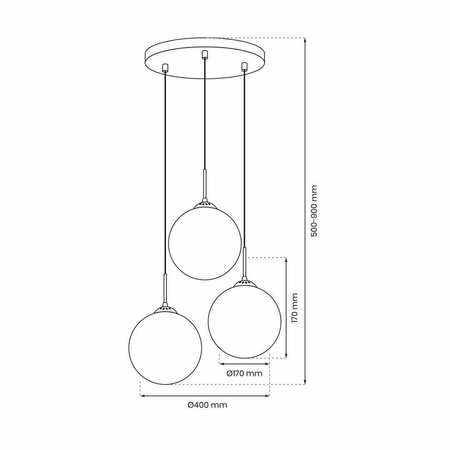 Lampa wisząca REFLEX 3xE14 (MLP8416) - Milagro