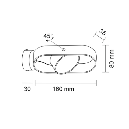 Kinkiet Furoku K - Czarny 4000K   (8507) - Shilo
