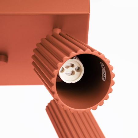 Plafon KARBON 4 ochra czerwona (SL.1640) - Sollux Lighting