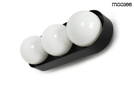 Lampa ścienna DROPS 3 czarna (MSE010100272) - Moosee