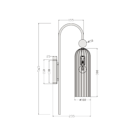 Piega kinkiet biały (LP-939/1W white) - Light Prestige