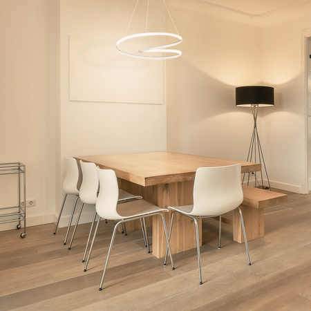 Lampa wisząca led 60w biała DL-J06 + Pilot MONA - DomenoLED