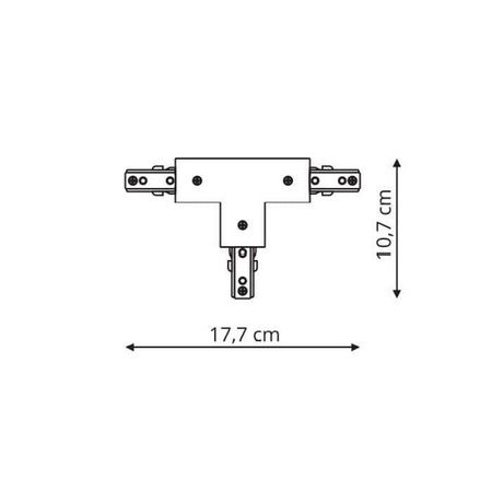 Łącznik T 3F biały (LP-553/3F WH) - Light Prestige