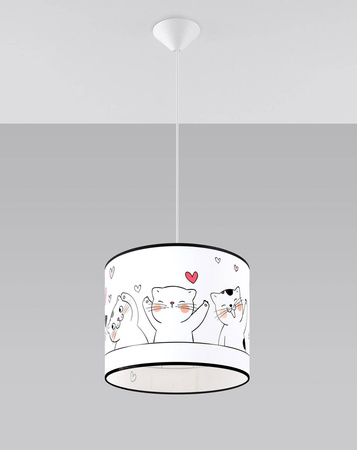 Lampa wisząca do pokoju dziecka bajkowy wzór CAT 30 (SL.1418) - Sollux Lighting