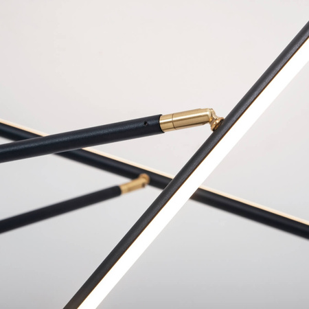 CEILING LIGHT 68W 3000K ALUMINUM & SILICON DIMMABLE SANDY BLACK+GOLD (2072 Zambelis) - Zambelis