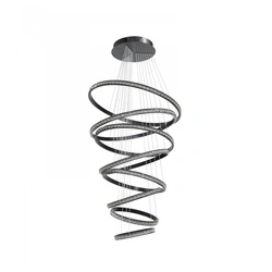 Kryształowa lampa wisząca AZALEA SPIRAL 3-STEP DIMM BK (AZ6774) Azzardo