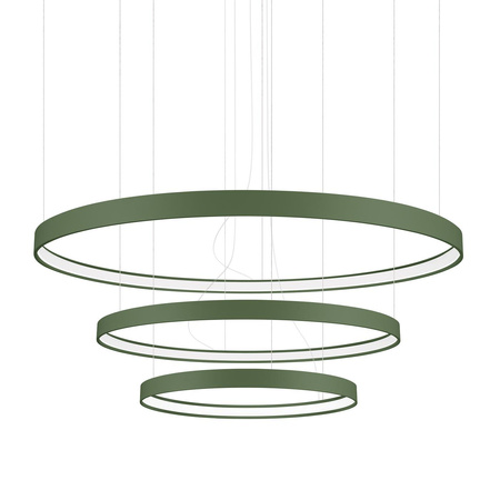 Żyrandol RIO 3 55/78/110 zielona oliwka LED 3000K (TH.380) - Thoro Lighting