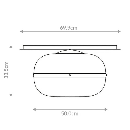 Duży plafon Nottingham - 1 źródło światła - Antyczny mosiądz (QN-NOTTINGHAM-F-L-AB) - Quintiesse