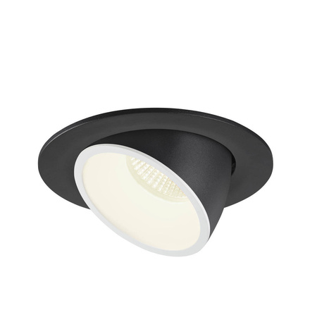 NUMINOS® GIMBLE L, oprawa sufitowa wpuszczana czarna/biała 2700 K 20° (1005976) - SLV