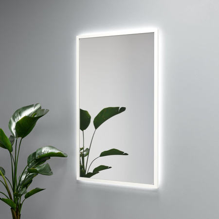 Lustro prostokątne ATLAS PLUS w ramie z oświetleniem LED - MCJ