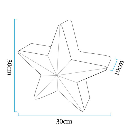Lampa dekoracyjna gwiazda zmieniająca barwę STAR LED RGBW 16 kolorów 30 cm (ES-CR041) - Step into Design