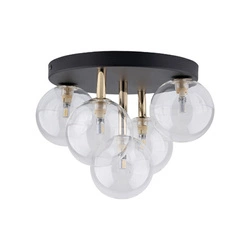 Lampa sufitowa NILOS BLACK / GOLD 5PŁ (758) - TK Lighting