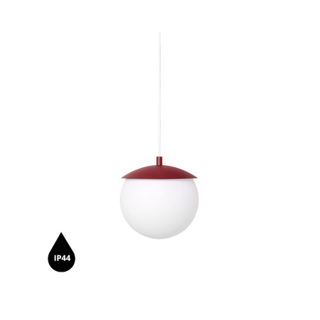 KUUL G burgundowa sufitowa lampa wisząca z podwyższoną szczelnością IP44 (KLG141PS0) - Ummo