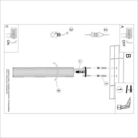 Plafon KARBON 60 zielony oliwkowy (SL.1610) - Sollux Lighting