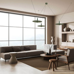 PENDANT LED LIGHT 3X7W 3000K METAL ARMY GREEN (23230 Zambelis) - Zambelis