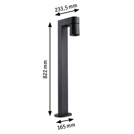 Oprawa ogrodowa KIMU LED 8W 500lm 2200K IP44 230V antracyt aluminium (PL94823) - PAULMANN