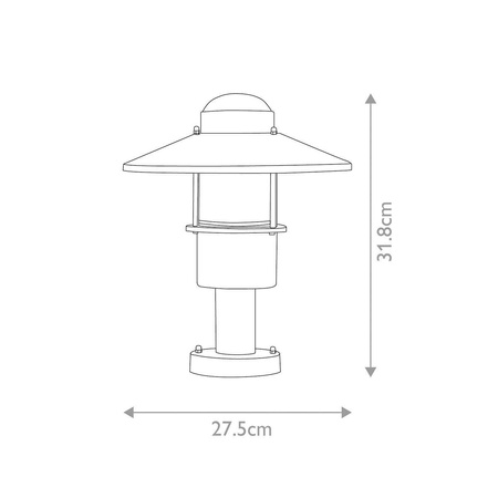 Lampa stojąca zewnętrzna Klampenborg (KLAMPENBORG-PED-SIL) - Elstead Lighting
